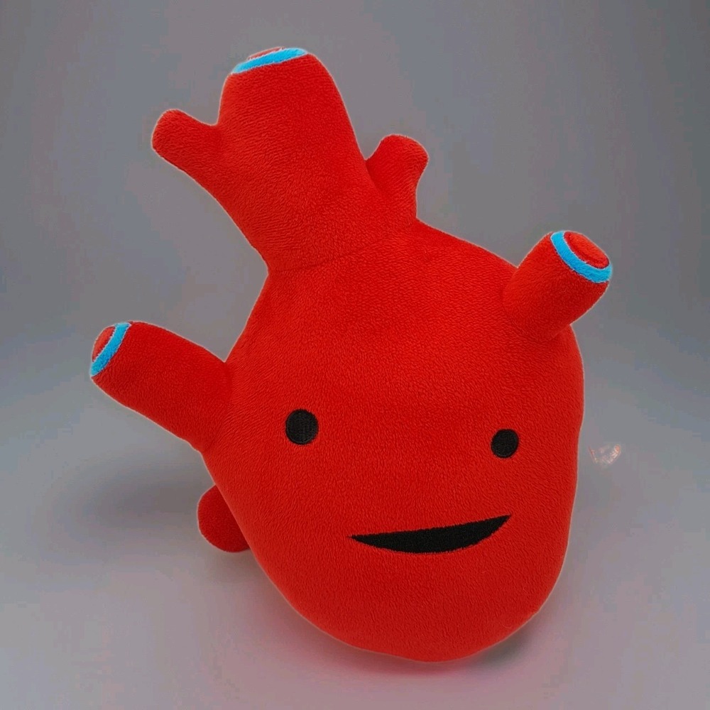 I Heart Guts Plush Red Heart Organ 10in Stuffed Toy Anatomy 2014 Red